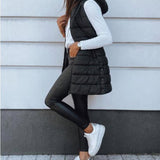 Μακρύ Γυναικείο Αμάνικο Μπουφάν