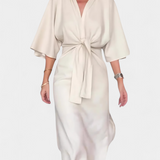 Ainhoa Φόρεμα Καθημερινό με Κόμπο Μπροστά και Ντεκολτέ