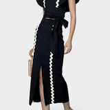 Fabiana Κομψό Τοπ με Βολάν και Αντίθετες Ραφές