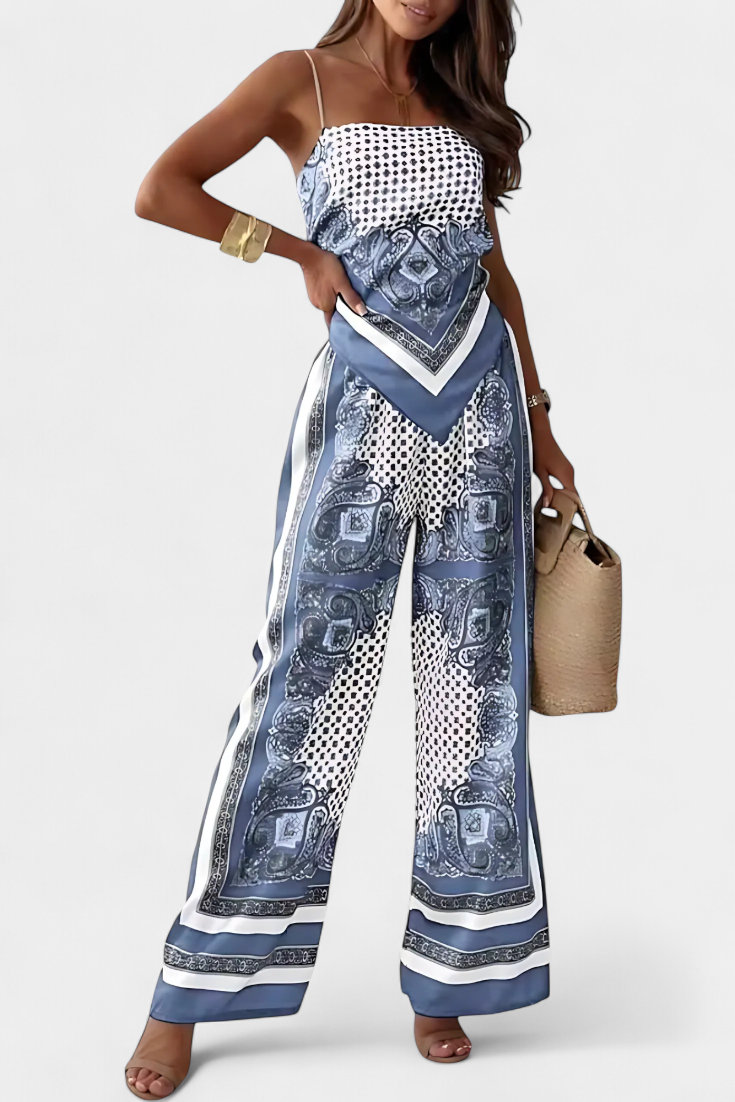 Leonie Σετ με Μοτίβο Paisley και Λουράκια