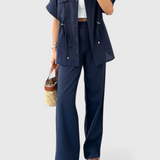 Lani Χαλαρό Σετ Δύο Τεμαχίων με Πουκάμισο και Παντελόνι