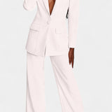 Marnie Σετ Σακάκι Ραμμένο Κατά Παραγγελία και Παντελόνι με Φαρδύ Μπατζάκι