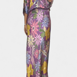 Shae Απαλό Σετ με Μπλούζα και Φλοράλ Φούστα Γοργονέ