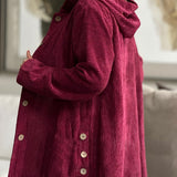 Cordia - Κοτλέ Μπουφάν με Κουκούλα