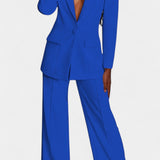 Marnie Σετ Σακάκι Ραμμένο Κατά Παραγγελία και Παντελόνι με Φαρδύ Μπατζάκι