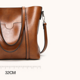 Clara - Κομψή Δερμάτινη Τσάντα Ώμου