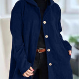 Cordia - Κοτλέ Μπουφάν με Κουκούλα