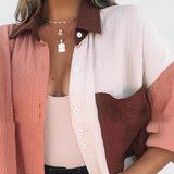 Juniper Μπλούζα με Κουμπιά και Σχέδιο Color Block