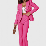 Ροζαλίν Κομψό Σετ με Blazer και Παντελόνι