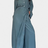 Marisol Καθημερινό Σετ με Φαρδύ Πουκάμισο και Παντελόνι-Φούστα