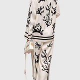 Nazaret Σετ με Φαρδύ Παντελόνι και Καλλιτεχνική Στάμπα