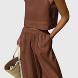 Avelina Μινιμαλιστικό Σετ από Ανάλαφρο Βαμβάκι και Λινό