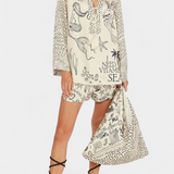 Amalia Πουκαμισένιο Σετ με Στάμπα και Ελαστικό Σορτς