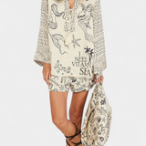 Amalia Πουκαμισένιο Σετ με Στάμπα και Ελαστικό Σορτς