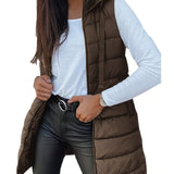 Μακρύ Γυναικείο Αμάνικο Μπουφάν