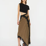 Alice | Φόρεμα midi με στριφτή λεπτομέρεια τύπου μπλούζας