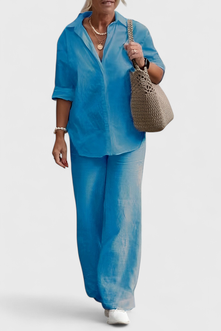 Σετ Δύο Τεμαχίων από Βαμβάκι και Λινό