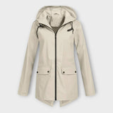 Κομψό Αδιάβροχο Μπουφάν με Κουκούλα