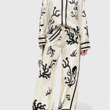 Nazaret Σετ με Φαρδύ Παντελόνι και Καλλιτεχνική Στάμπα