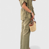 Lani Χαλαρό Σετ Δύο Τεμαχίων με Πουκάμισο και Παντελόνι