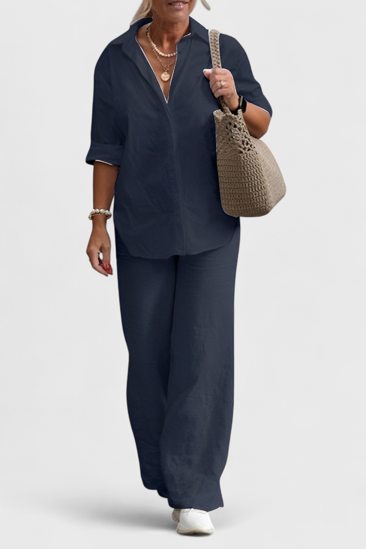 Σετ Δύο Τεμαχίων από Βαμβάκι και Λινό