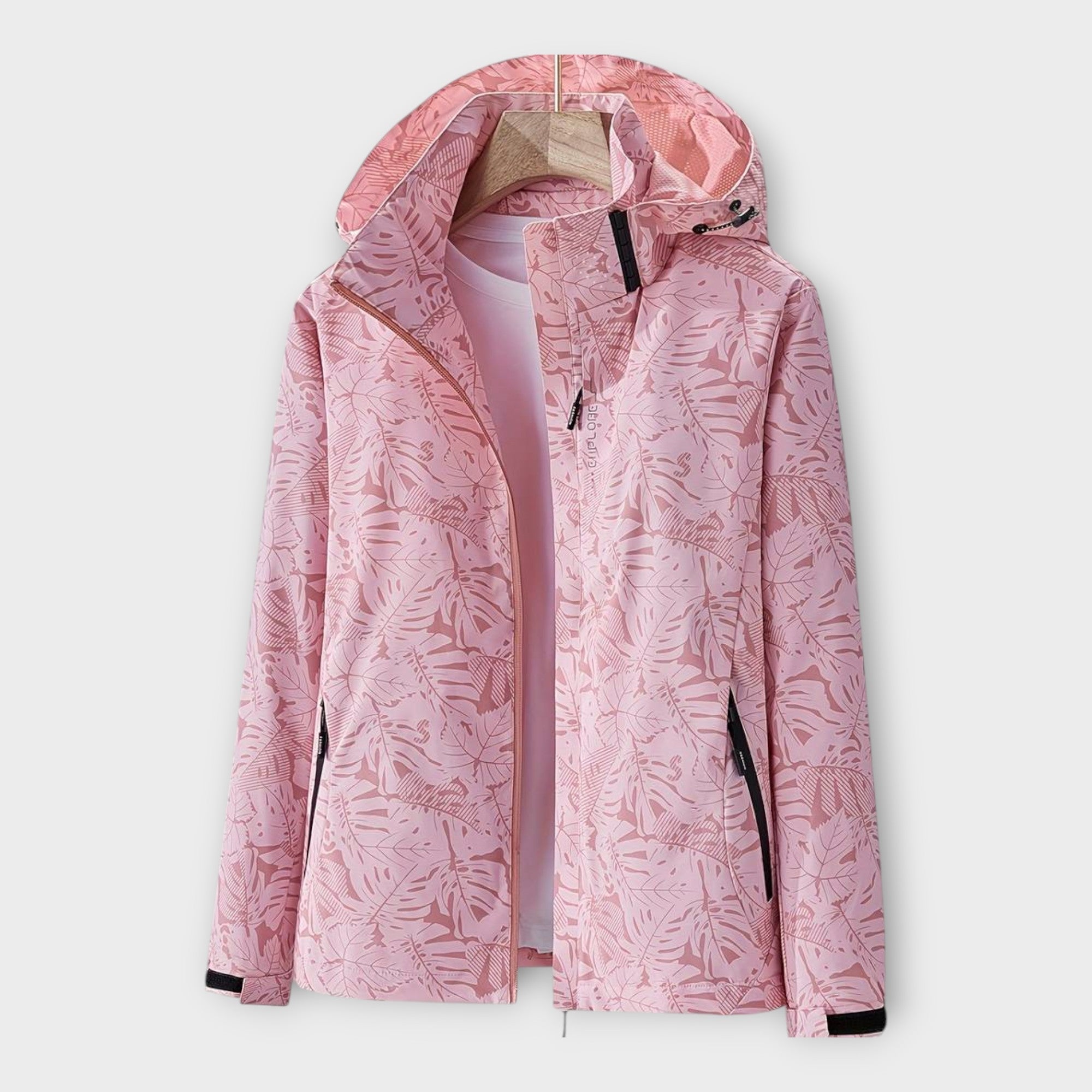 Μοντέρνο Αδιάβροχο Μπουφάν με Κουκούλα