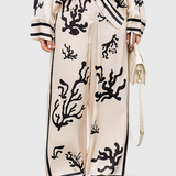 Nazaret Σετ με Φαρδύ Παντελόνι και Καλλιτεχνική Στάμπα