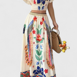 Itzel Μποέμ Σετ με Εθνικό Στάμπα