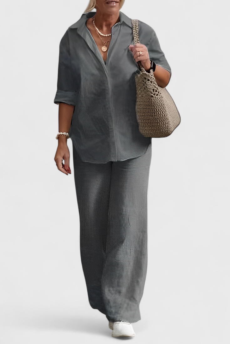 Σετ Δύο Τεμαχίων από Βαμβάκι και Λινό