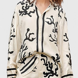 Nazaret Σετ με Φαρδύ Παντελόνι και Καλλιτεχνική Στάμπα