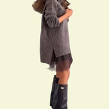 Δύο τεμαχίων casual σετ με δαντελένιο ζιβάγκο