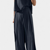 Lauren Σετ Δύο Τεμαχίων με Φαρδύ Παντελόνι