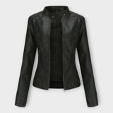 Κομψό Δερμάτινο Μπουφάν με Μοντέρνα Γραμμή και Διαχρονική Αισθητική