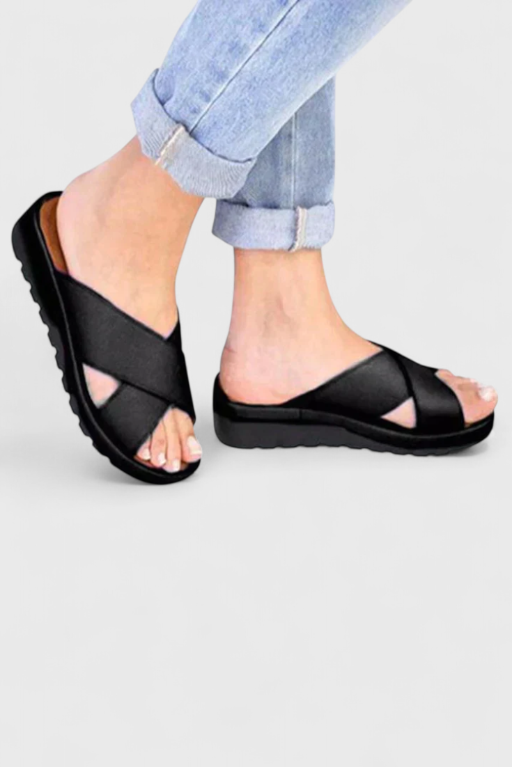 Annelym Ορθοπεδικά Wedge Σανδάλια για Εξωτερικούς Χώρους