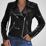 Φούρα | Δερμάτινο μπουφάν σε στυλ biker