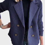 Κομψό σακάκι με πλεκτά μανίκια