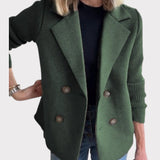 Κομψό σακάκι με πλεκτά μανίκια