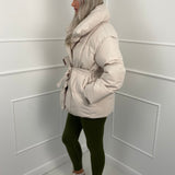 Karyl - Κοντό μπουφάν με ζώνη και τσέπες