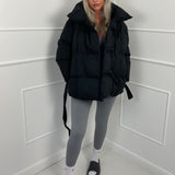 Karyl - Κοντό μπουφάν με ζώνη και τσέπες