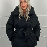 Karyl - Κοντό μπουφάν με ζώνη και τσέπες