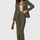 Ροζαλίν Κομψό Σετ με Blazer και Παντελόνι