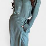 Marisol Καθημερινό Σετ με Φαρδύ Πουκάμισο και Παντελόνι-Φούστα