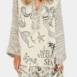 Amalia Πουκαμισένιο Σετ με Στάμπα και Ελαστικό Σορτς