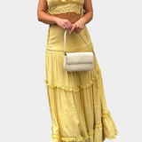 Ilys Ρομαντικό Σετ με Τοπ από Δαντέλα και Μακριά Ογκώδη Φούστα