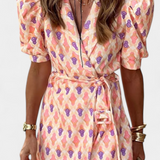 Araceli Σετ με Στάμπα, Μπλέιζερ και Καμπάνα Παντελόνι