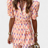 Araceli Σετ με Στάμπα, Μπλέιζερ και Καμπάνα Παντελόνι