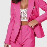 Ροζαλίν Κομψό Σετ με Blazer και Παντελόνι