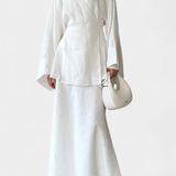 Zelda Σετ με Πουκάμισο με Λαιμόκοψη V και Φούστα με Άνοιγμα