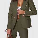 Ροζαλίν Κομψό Σετ με Blazer και Παντελόνι