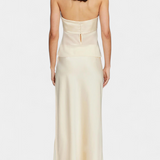 Fjorela Σετ με Μίντι Φούστα και Στράπλες Τοπ σε Απόχρωση Butter